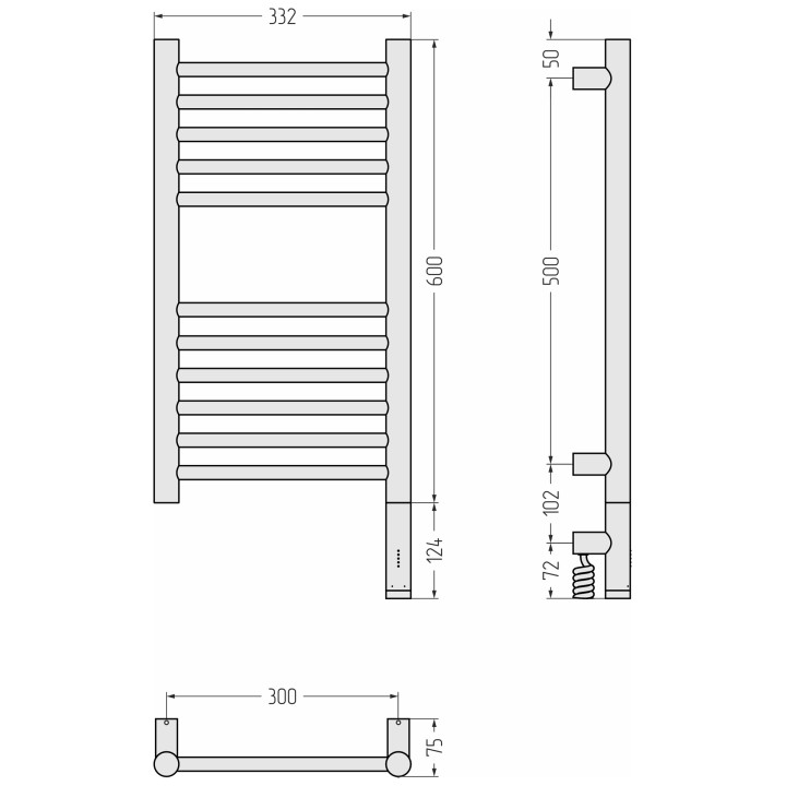 Полотенцесушитель Сунержа Богема 3.1, 32-6005-6030
