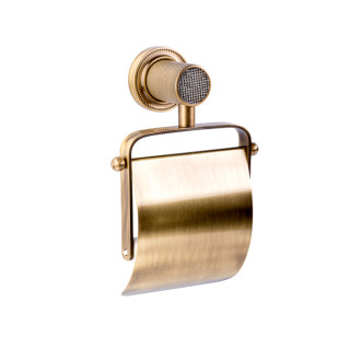 Boheme Royal Cristal Бумагодержатель с крышкой для туалетной бумаги подвесной Bronze