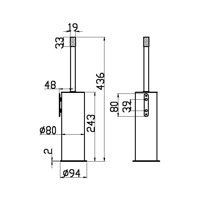 Boheme 10984-NB ёршик для унитаза Nickel Brush
