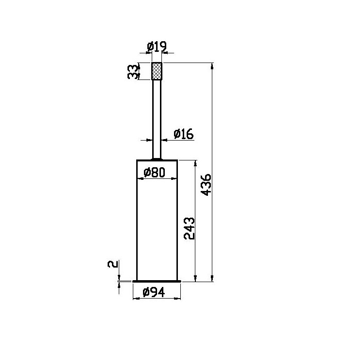 Boheme 10979-GM ёршик для унитаза Uno Gun Metall