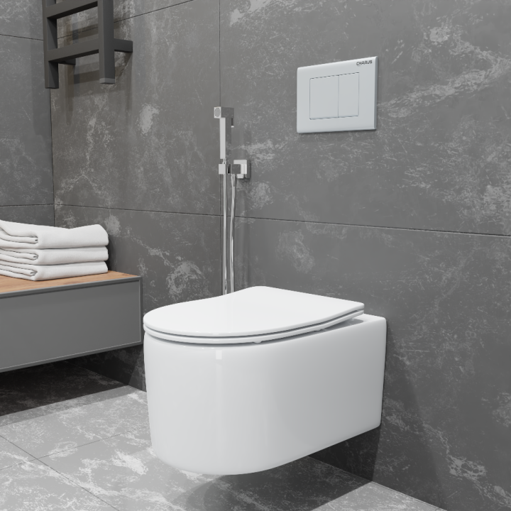 Унитаз Charus Infinto глянцевый подвесной 36x53.5 см, EWC700-130W