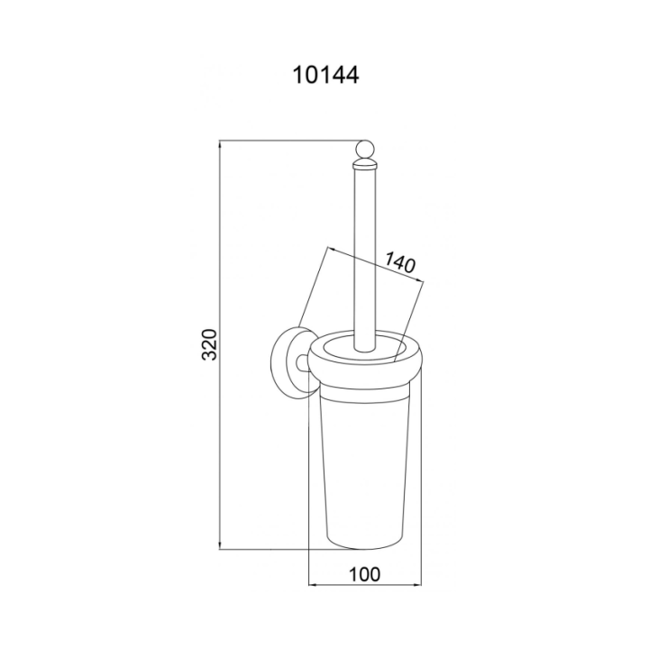 Boheme 10194 ёршик для унитаза подвесной Chrome