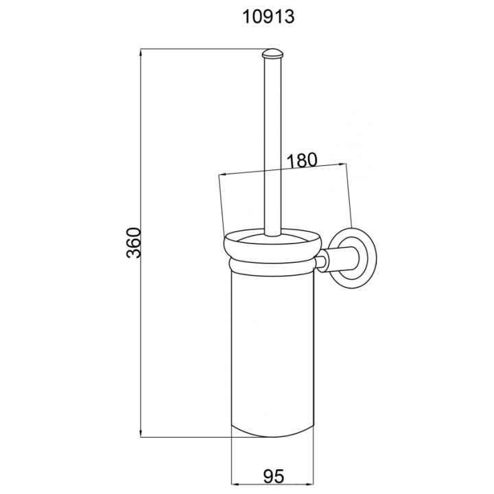 Boheme 10913-W-CR ёршик для унитаза Chrome
