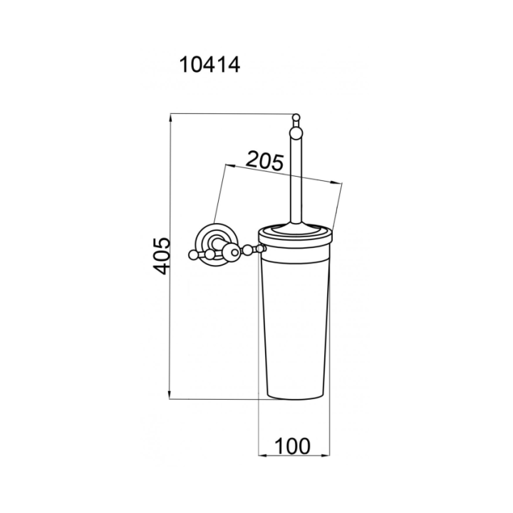 Boheme 10414 ёршик для унитаза подвесной Gold
