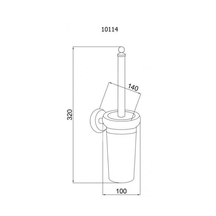 Boheme 10164 ёршик для унитаза Gold Palazzo