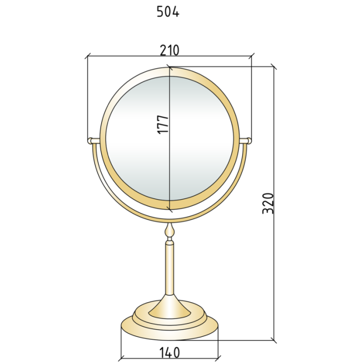 Boheme 504 косметическое зеркало Imperiale Gold
