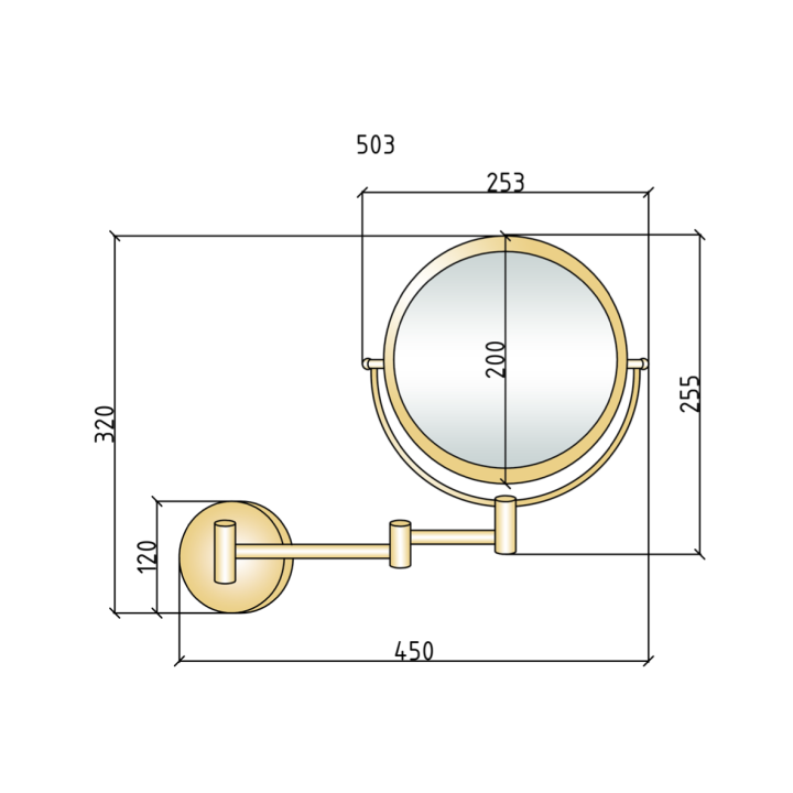 Boheme 505 косметическое зеркало Chrome