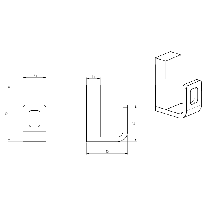 Крючок ванна Boheme 10946-BR Bronze