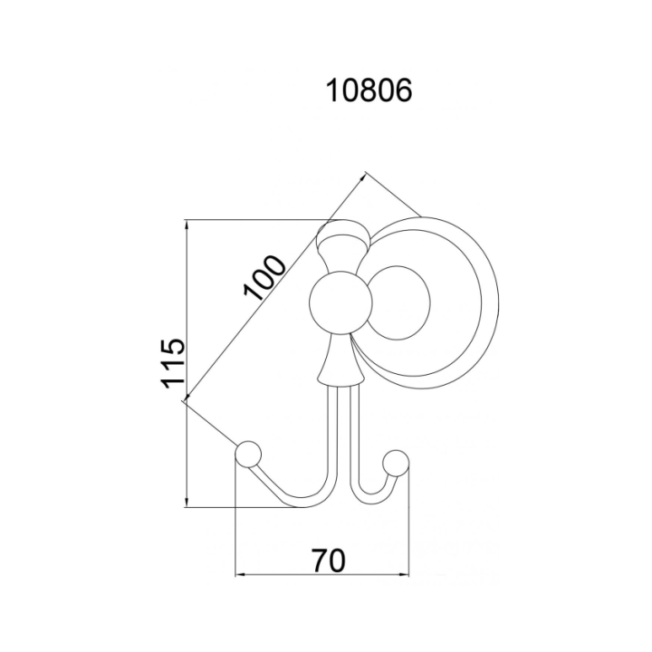 Boheme 10806 крючок для ванны Bronze