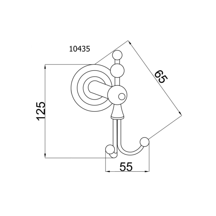 Boheme 10406 крючок двойной ванна Gold