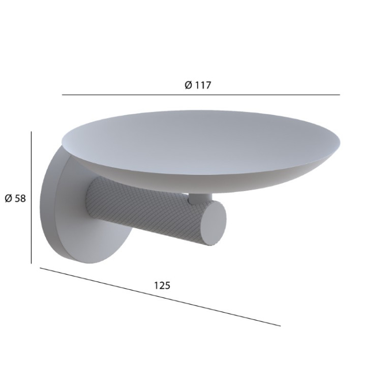Boheme 10973-SGM мыльница, графит, Shine Gun Metall