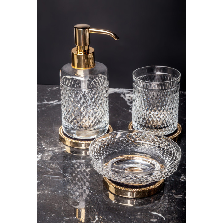 Boheme 10232 салфетница Murano Cristal Gold
