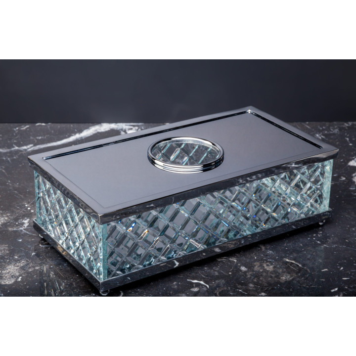 Boheme 10231 салфетница Murano Cristal Chrome