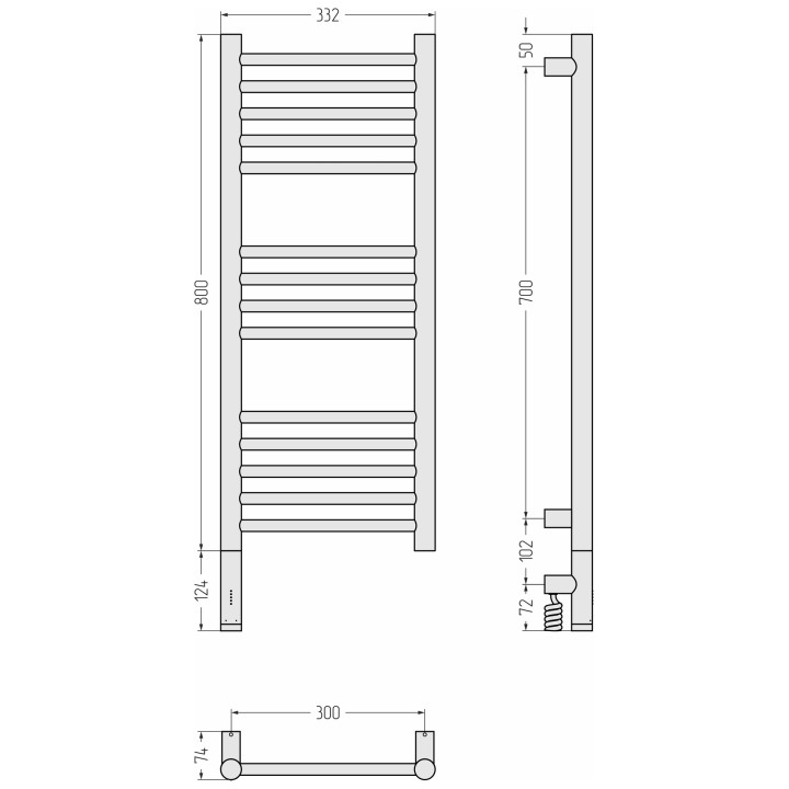 Полотенцесушитель Сунержа Богема 3.1, 071-6004-8030