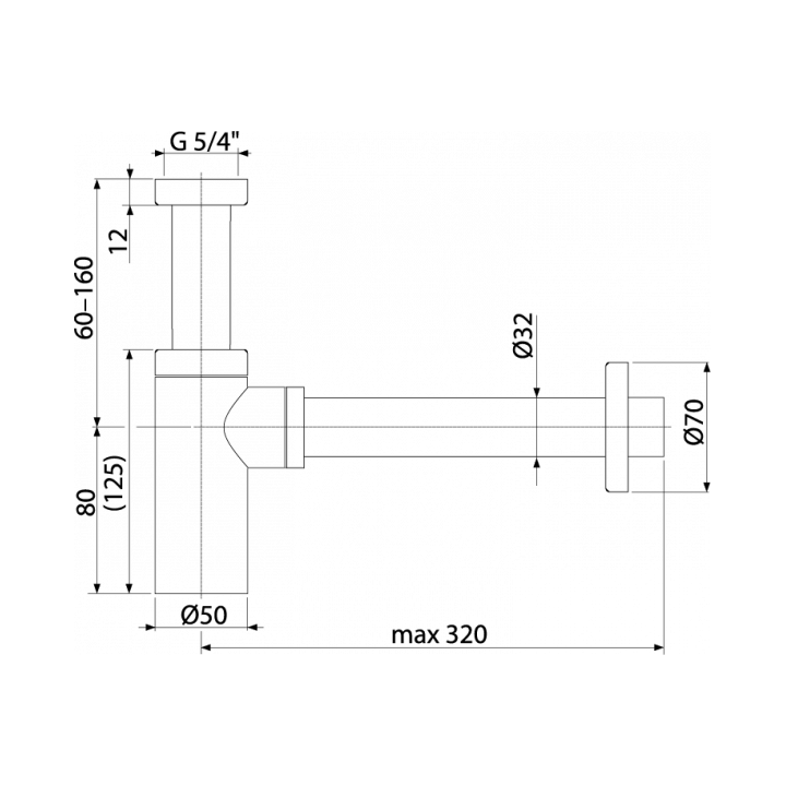 Boheme Add 609-MW сифон белый для раковины