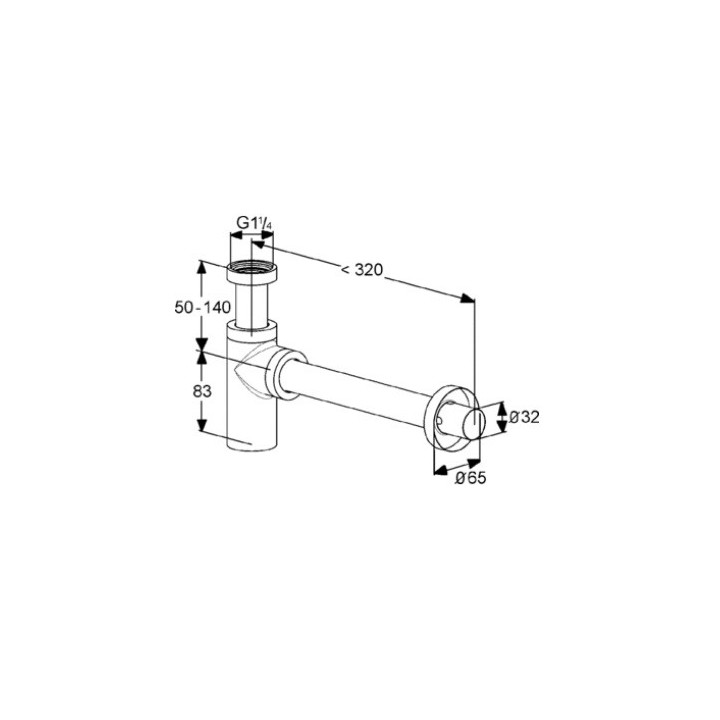 Kludi 10020N0-00 сифон Brushed Gold для раковины