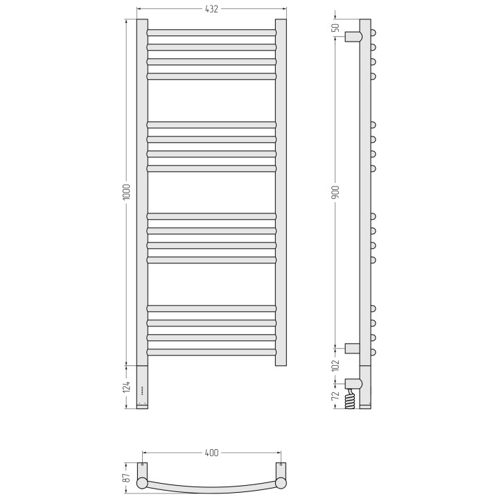 Полотенцесушитель Сунержа Богема 3.1, 022-6002-1040