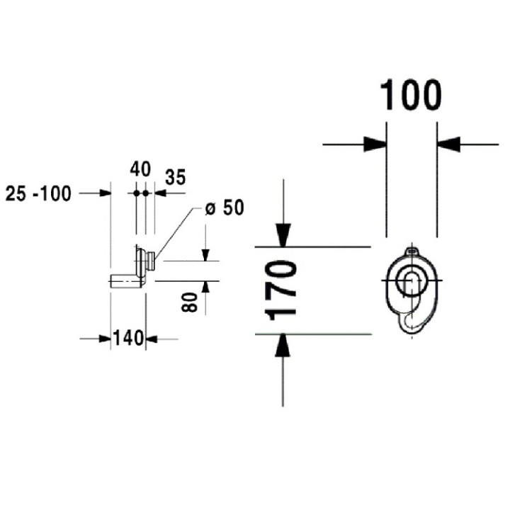 Сифон Duravit 0051120000 для писсуара