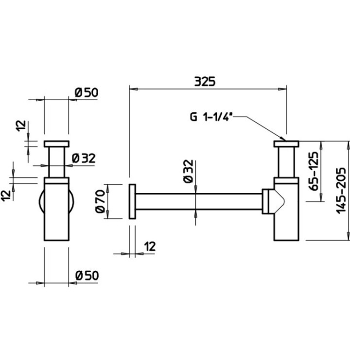 Сифон Gessi 01377#031 нержавеющая сталь