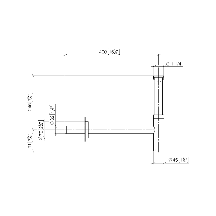 Dornbracht 1006097028 сифон для раковины латунь