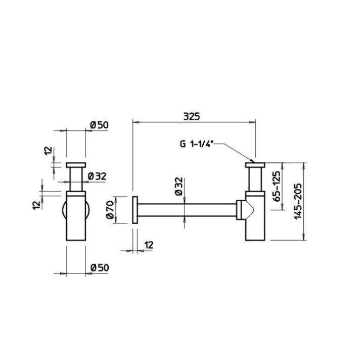 Gessi 01377#279 сифон для раковины White CN