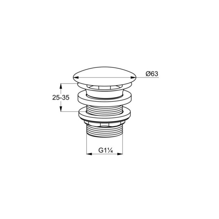 Kludi 1042805-00 донный клапан для раковины