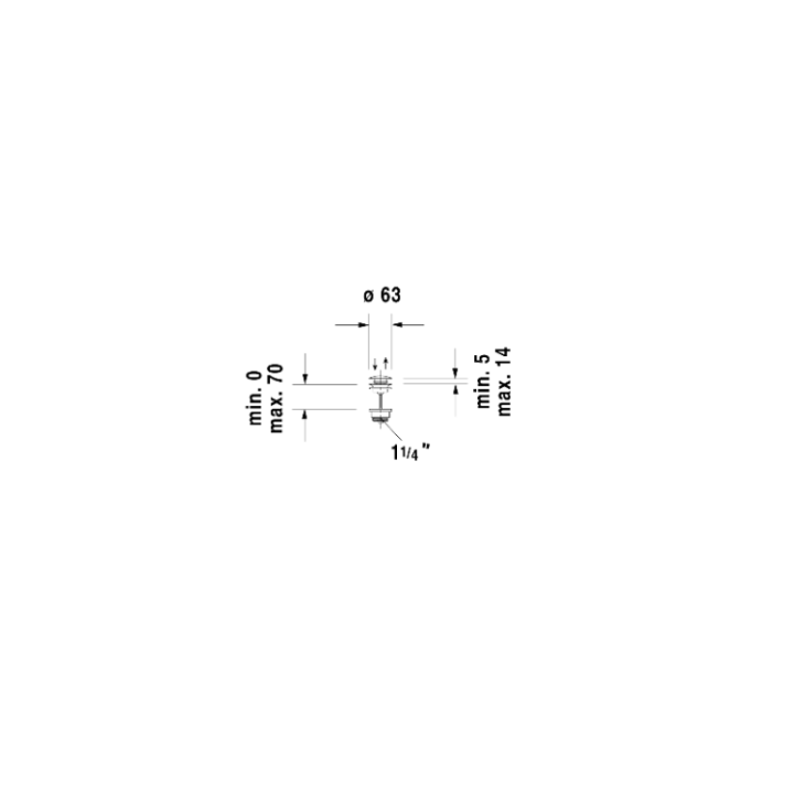 Duravit 0050521000 донный клапан с переливом