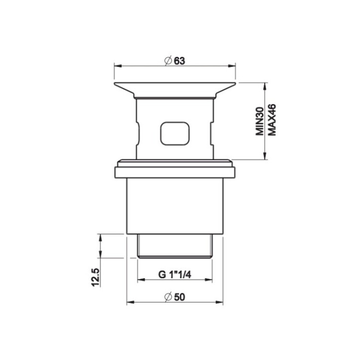 Gessi 01313#031 донный клапан для раковины