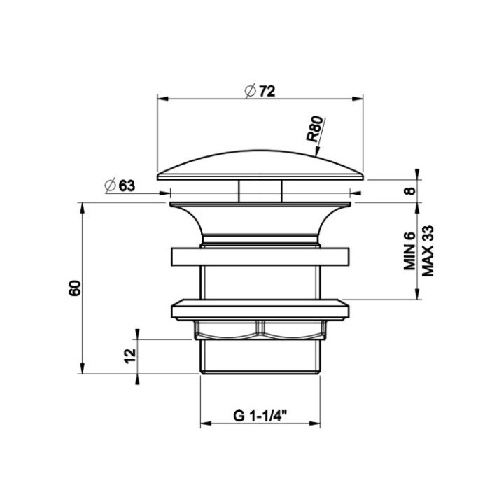 Донный клапан Gessi 01376#713 Antique Brass латунь