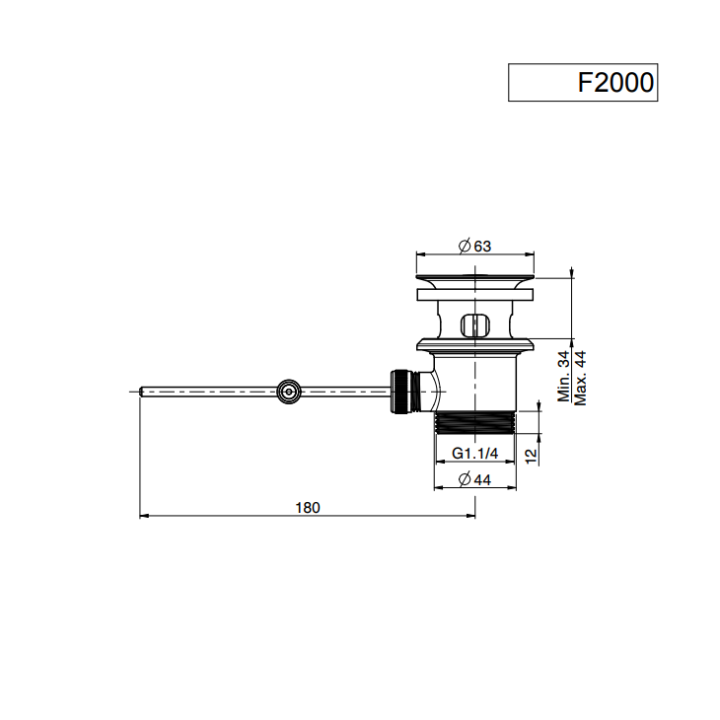 F2000ZS донный клапан Fima Carlo Frattini бронза