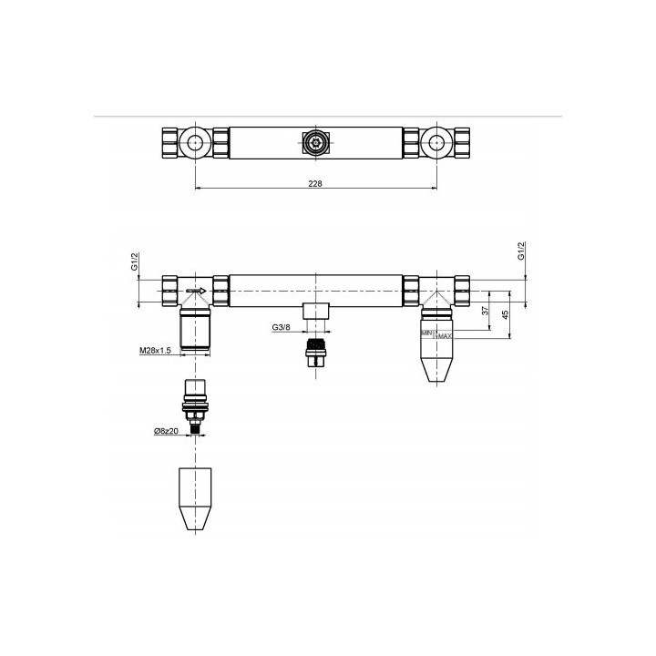 Fima F2230 скрытая часть для смесителя