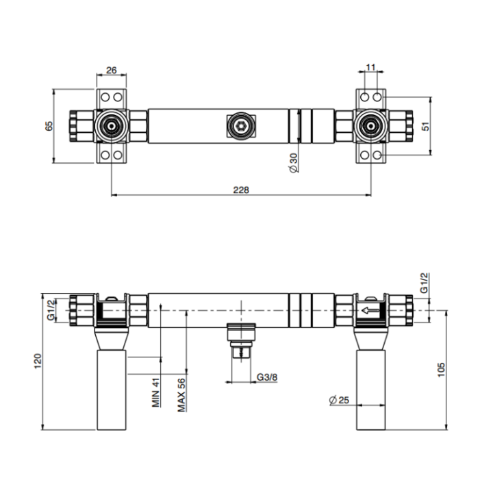 F1360 скрытая часть смесителя Fima Carlo Frattini