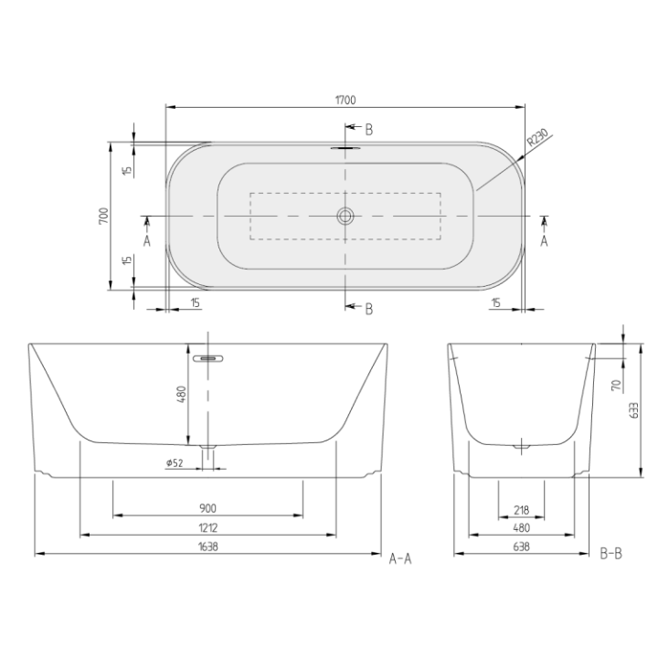 Villeroy&Boch UBQ177FIN7N100V2RW ванна 170x70