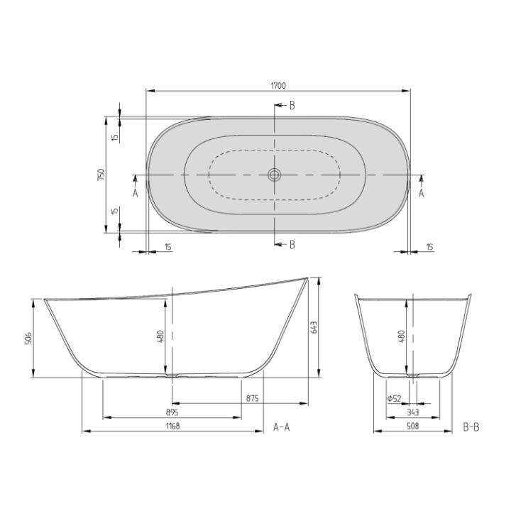 Villeroy&Boch UBQ170ANH7F200V-01 ванна 170x75