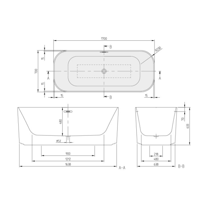 Villeroy&Boch UBQ177FIN7N100V201 ванна 170x70 см