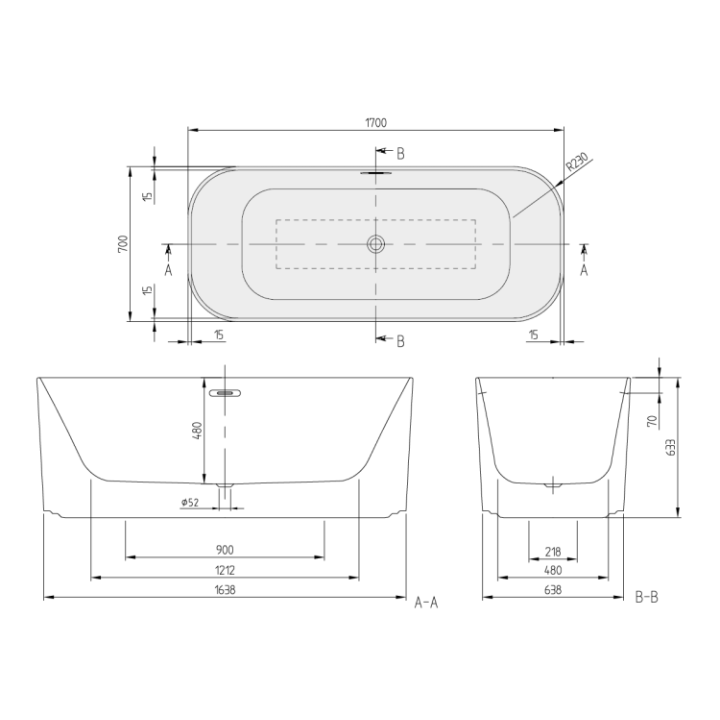 Villeroy&Boch UBQ177FIN7A100V2RW ванна 170x70 см