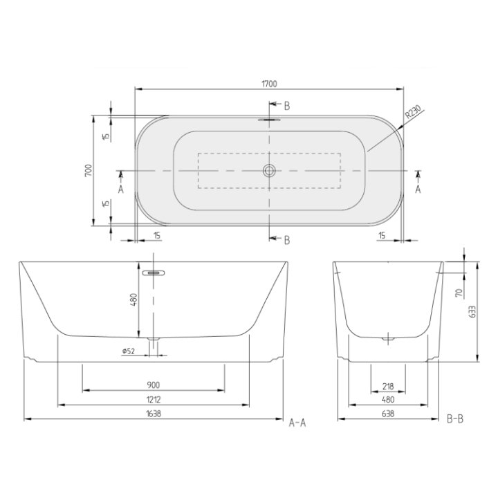 Villeroy&Boch UBQ177FIN7N300V101 ванна 170x70см