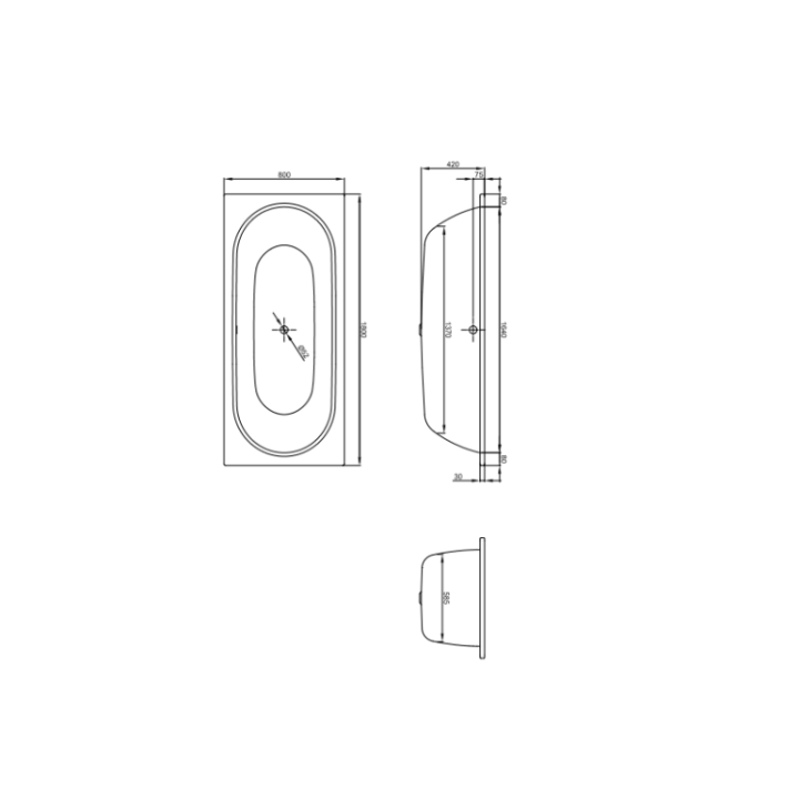 Bette 1630-000 PLUS ванна встраиваемая 180x80