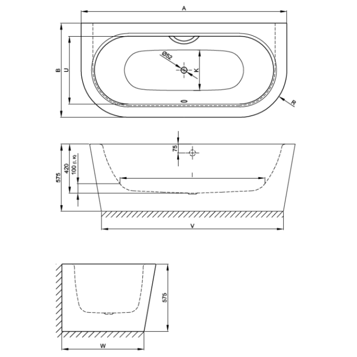 Bette 8300-440 CWVVK ванна 165x75 Snow