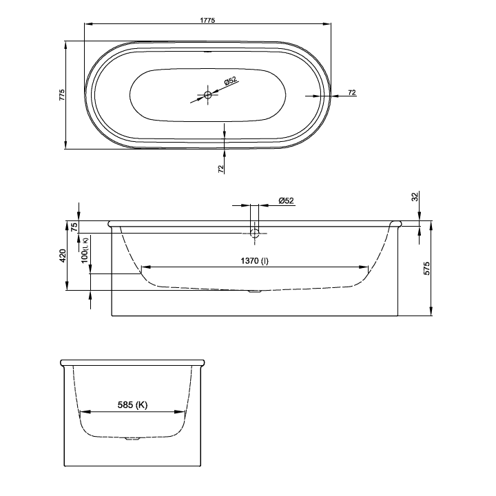 Bette 2740-440 CFXXSR ванна BetteSuno Oval