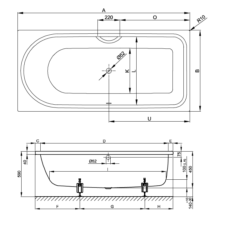 Bette 8857-000 Z19 ванна 180x80 белый