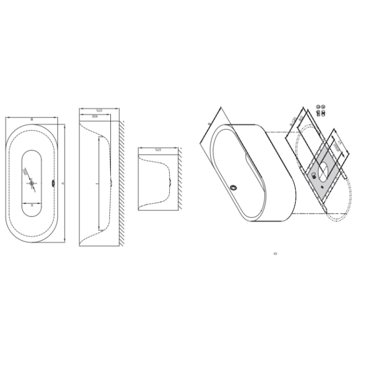 Bette 3466-351 CFXXS ванна 180x80 белый, черный