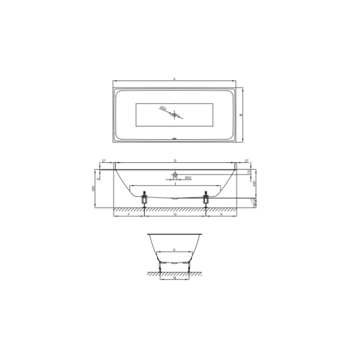 Ванна Bette 3171-000 170x80 белый