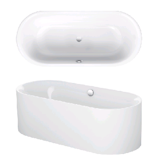 Bette BetteLux Oval Silhouette Ванна 180x80 см отдельностоящая BetteGlasur® Plus Snow