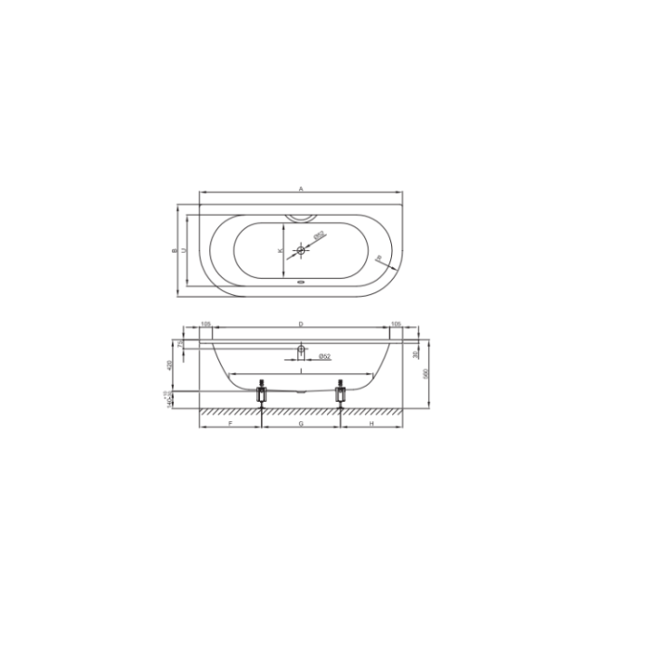 Ванна Bette 8300-000 PLUS 165x75 BetteStarlet