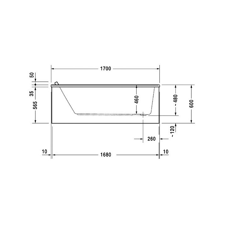 Duravit 700335000000000 ванна Starck 170x75 см