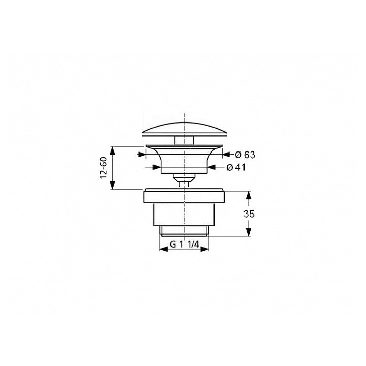 Scarabeo 10010/C CR 37 донный клапан клик-клак