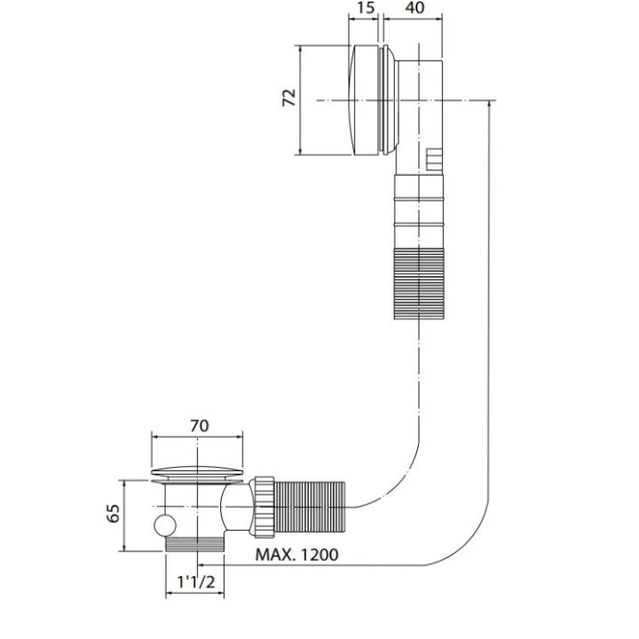 F2003HL слив-перелив Fima Carlo Frattini Champagne