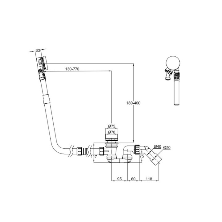 Bette B641-000 слив-перелив для ванны (белый)