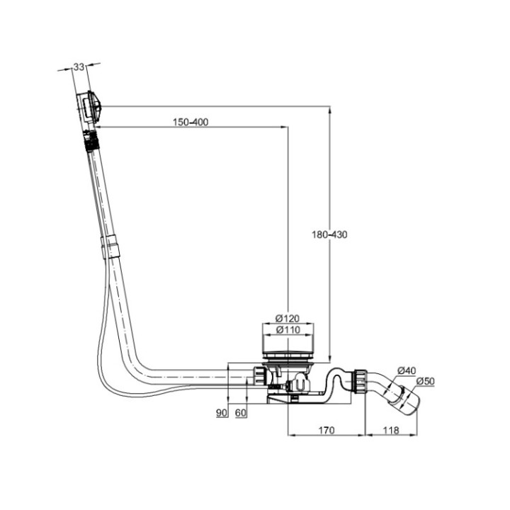 Bette B608-901 слив-перелив для ванны